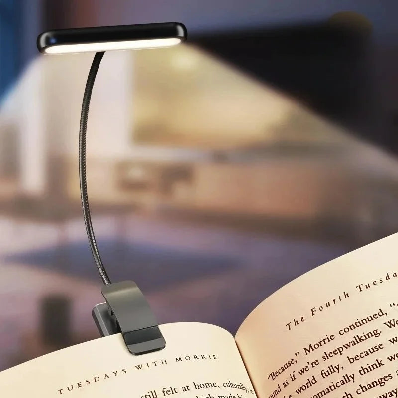 LED Book Light Reading Light Eye Caring Clip-on USB Rechargeable Dimmable Light Lamp Adjustable Flexible Night Reading Lamp - Buy online at  Vibe In Cart.