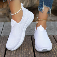 Women's Mesh Breathable Casual Shoes Large Size Soft Sole Slip-On