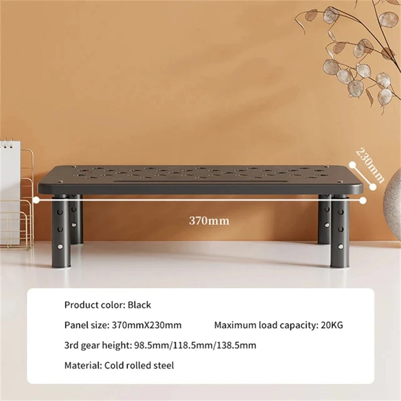 Adjustable Height Desk Monitor Stand for Laptops up to 20 Inches