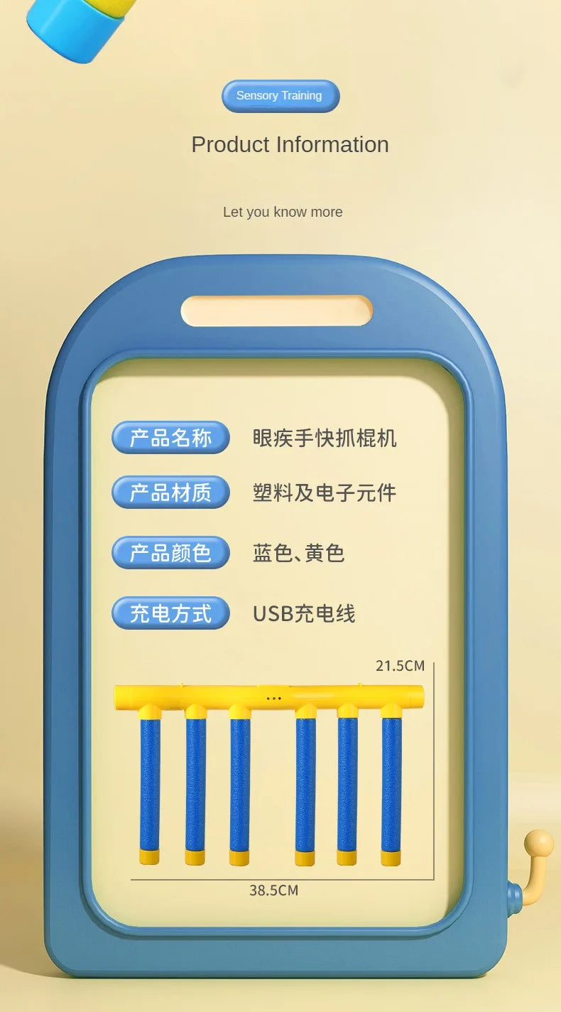 Falling Sticks Reaction Training Educational Game Set