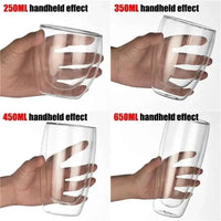 2-6PCS Double Wall High Borosilicate Glass Mug Heat Resistant Tea Milk Espresso Coffee Juice Water Cup Bar Drinkware Gift - Buy online at  Vibe In Cart.