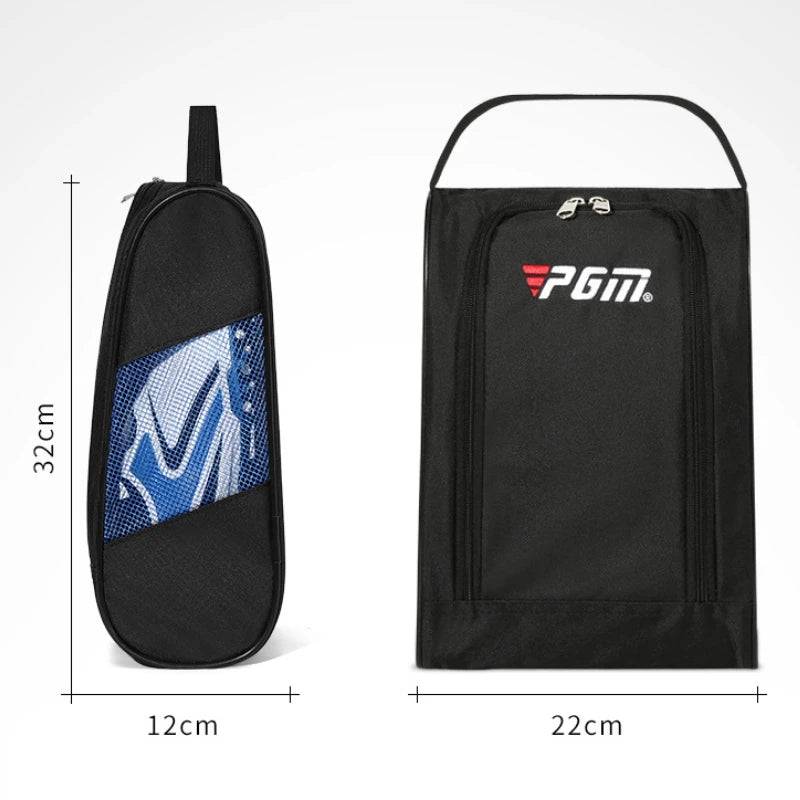 Portable Mini Nylon Golf Shoe Bag with Ball Holder