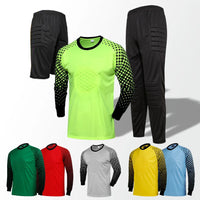 kids Soccer Goalkeeper Jersey Set Child Boy Football Goalkeeper Clothing Long Sleeve Sponge Protector Football Uniforms - Buy online at  Vibe In Cart.