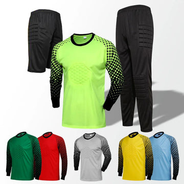 kids Soccer Goalkeeper Jersey Set Child Boy Football Goalkeeper Clothing Long Sleeve Sponge Protector Football Uniforms - Buy online at  Vibe In Cart.