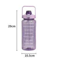 2000ml Sports Drinking Bottles with Time Marker Men Women Water Bottle with Straw Large Capacity Outdoor Cup Fitness Drinkware - Buy online at  Vibe In Cart.