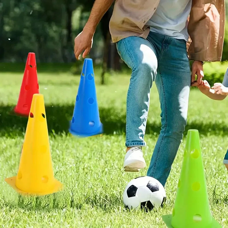 5pcs 32CM Perforated Sign Barrels Obstacles Road Cones Barricades Soccer Basketball Training Equipment - Buy online at  Vibe In Cart.