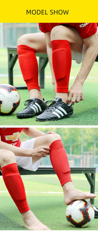 1 Pair Hight Elasticity Soccer Protective Socks Without Feet Kids Adults Shin Pads Guard For Football Sport Leg Support Sleeves - Buy online at  Vibe In Cart.