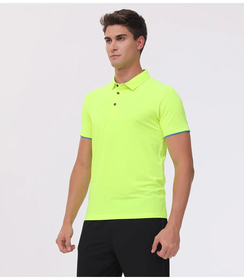 Quick Dry Men's Sports Polo Shirt Golf wear Summer Gym Fitness Training Clothing Comfortable Breathable Shirts - Buy online at  Vibe In Cart.