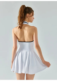 Polo Tennis Dress With Chest Pads&Shorts Soft High Stretchy Fitness Skorts Tummy Control Yoga Skirts Gym Clothing Activewear - Buy online at  Vibe In Cart.