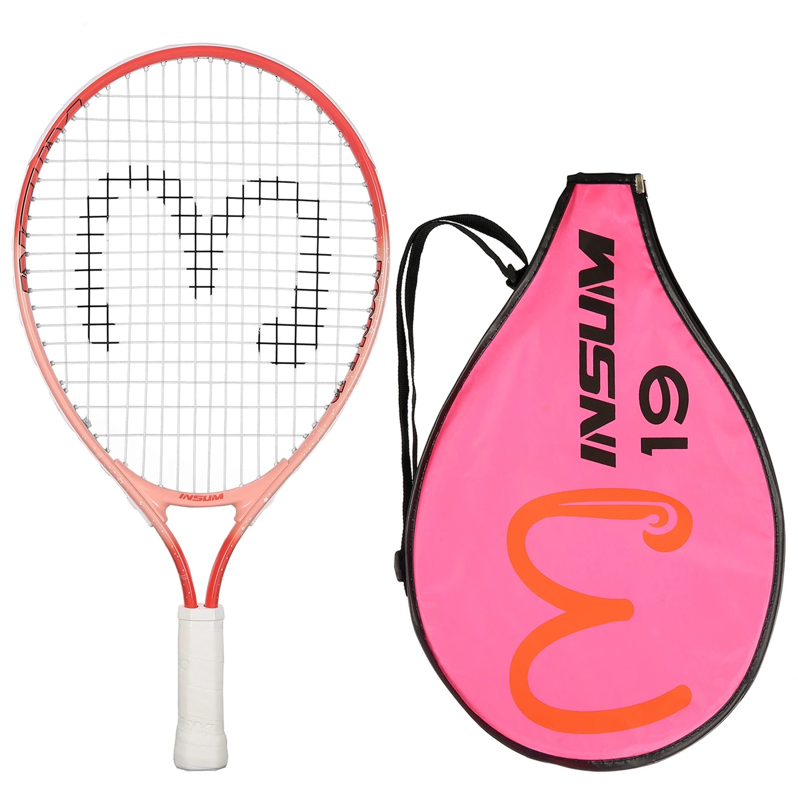Kids Tennis Racket 17-25 Inches Lightweight Aluminum Alloy with Cover Bag