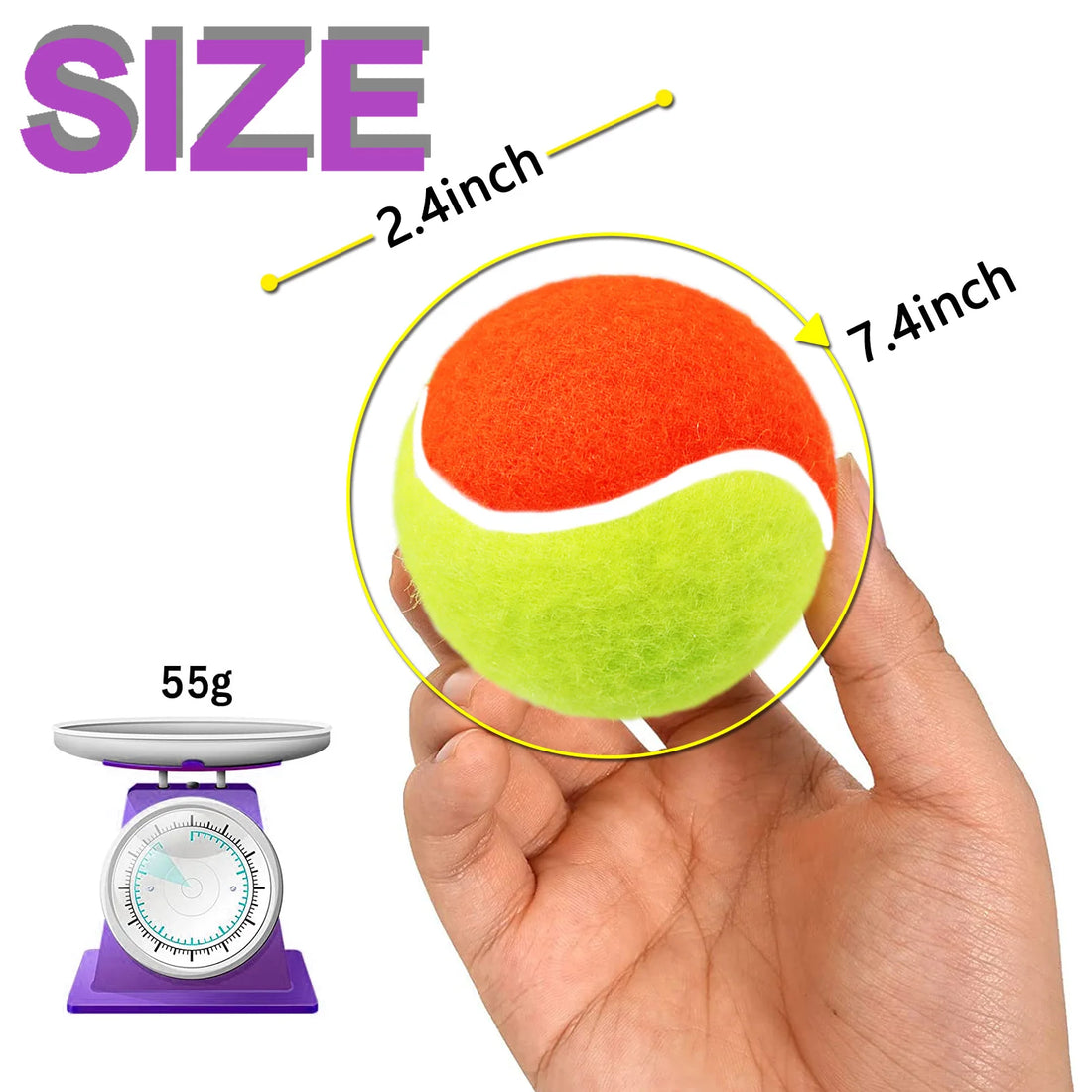 Tennis Balls for Kids 6pcs Soft Elastic Low Compression Pressureless Training Ball with Carry Bag for Youth Beginner Practice - Buy online at  Vibe In Cart.