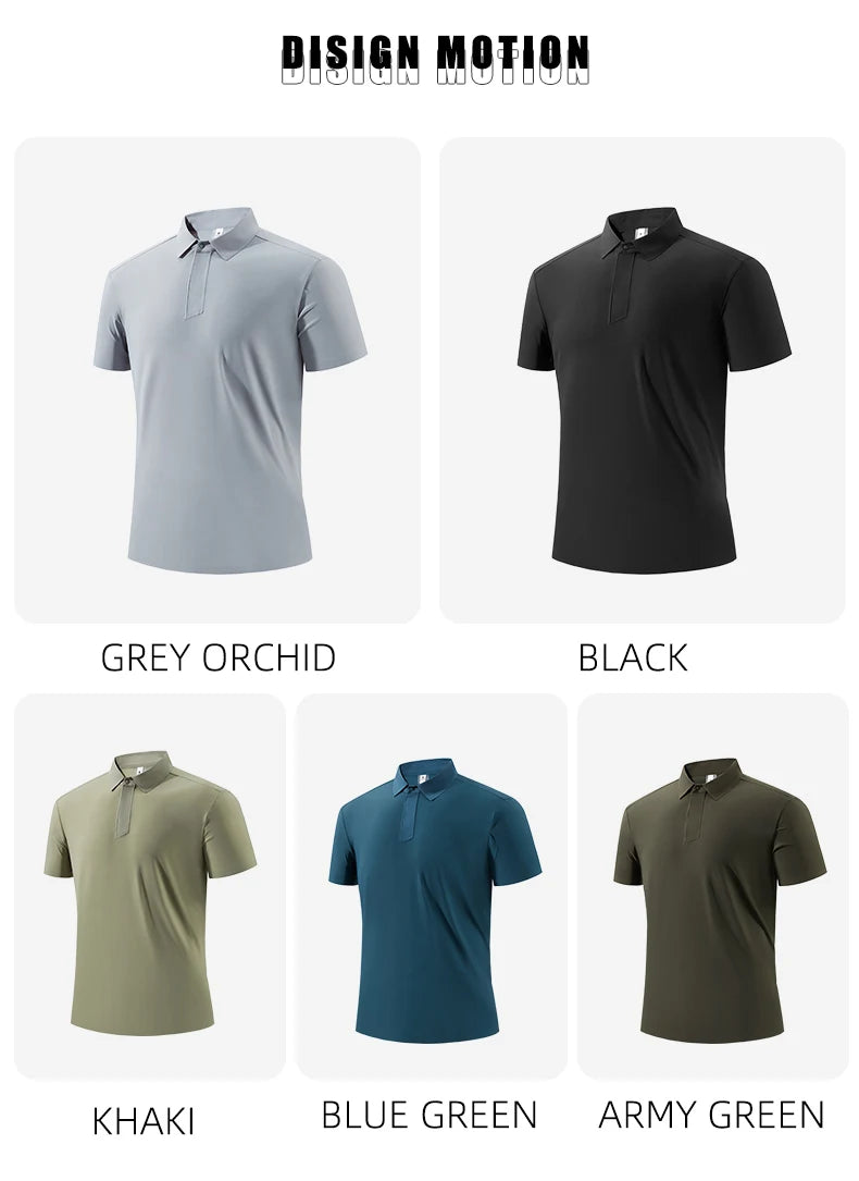 SBWL 2025 summer new light fast dry elastic high quality outdoor sports golf running sports POLO shirt fashion casual T-shirt - Buy online at  Vibe In Cart.