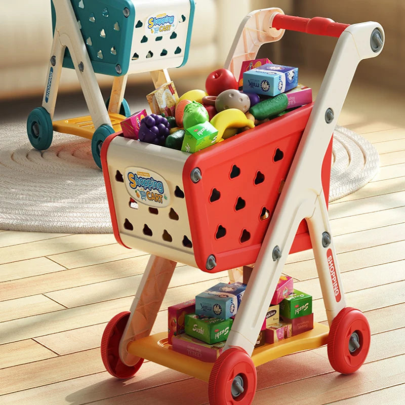 Shopping cart toy baby small trolley children play house fruit cut music kitchen supermarket men and girls Early Education toys - Buy online at  Vibe In Cart.