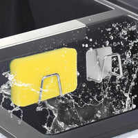 Kitchen Sponge Holder Sink Sponge Rack Stainless Steel Sponges Stand Drainer Sponges Sink Shelf for Knife Towel Holder Wall Hook - Buy online at  Vibe In Cart.