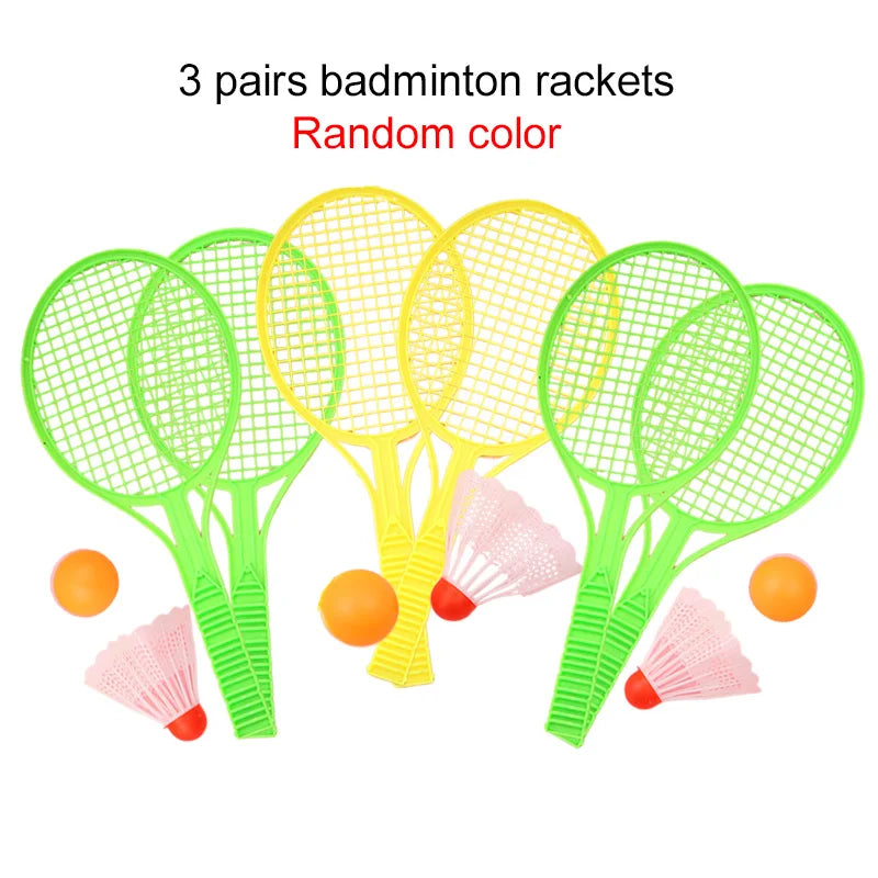 Children Mini Badminton Tennis Racket with Two Balls Plastic Parent-child Physical Exercise Baby Ball Games Summer Gifts TMZ - Buy online at  Vibe In Cart.