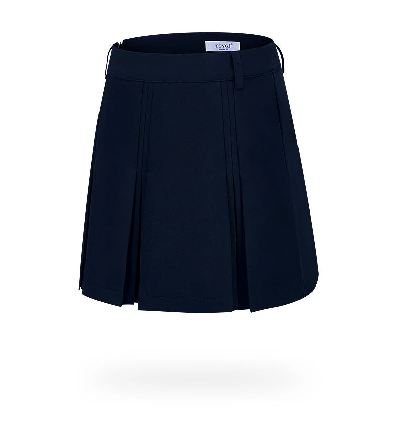 TTYGJ New Golf Skirt Women Spring Autumn Fashion A-lined Skirt Ladies Outdoor Sports Skorts Casual Golf Wear with Inner Shorts