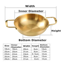 Stainless Steel Saucepan Dry Pots Home Cooking Seafood Rice Pot Paella Pan Picnic Snack Plates Cookware with Handle for Kitchen - Buy online at  Vibe In Cart.