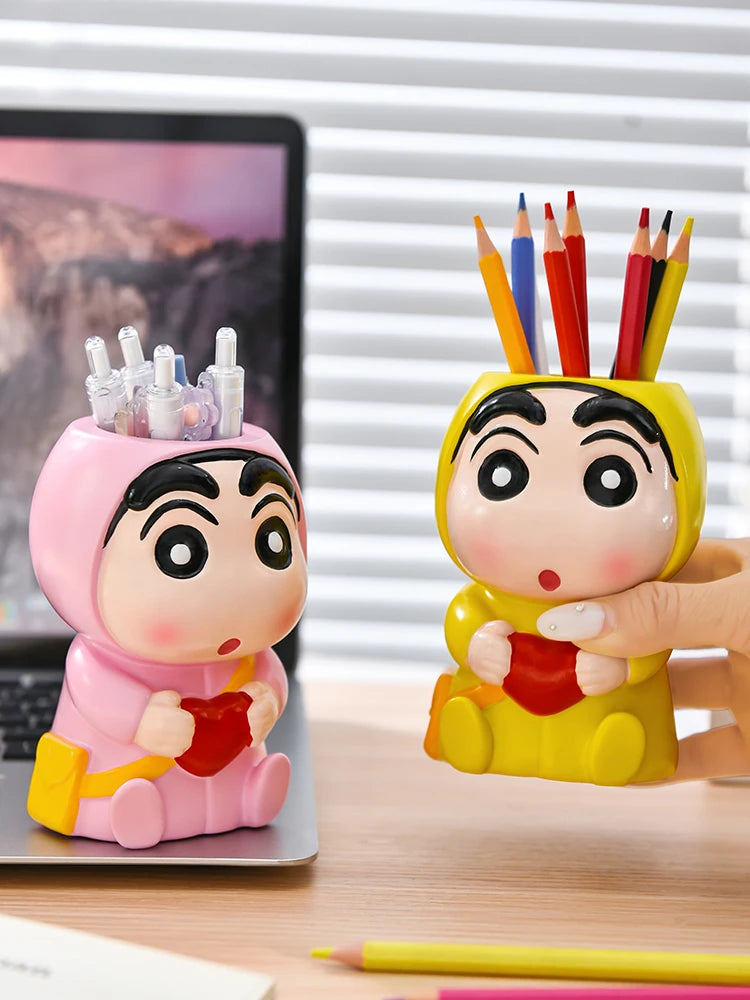 Resin Desk Pen Holder With Lovers Style For Office Storage