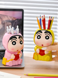 Resin Desk Pen Holder With Lovers Style For Office Storage