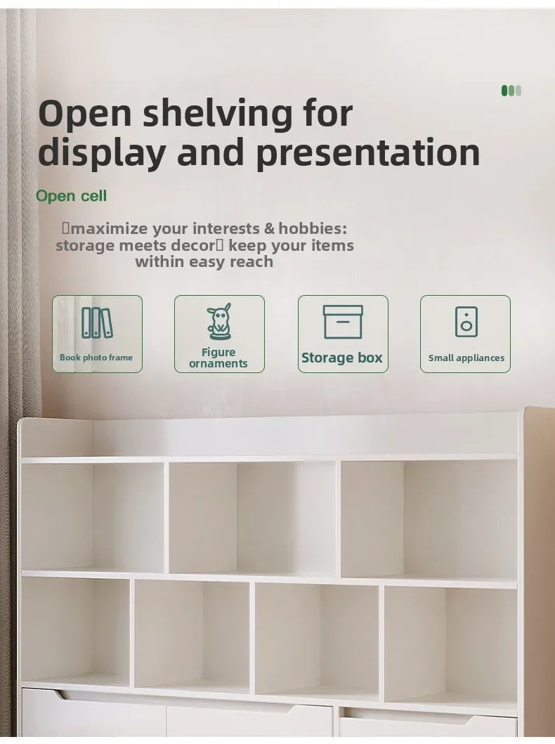 Lockers Household Simple Multi-grid Storage Organizing Cabinet Living  Display Cabinet Simple Bookshelf Multi-layer Shelf - Buy online at  Vibe In Cart.