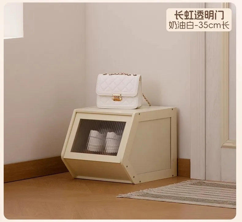 Multi-Layer Shoe Cabinet with Door for Dust-Proof Storage