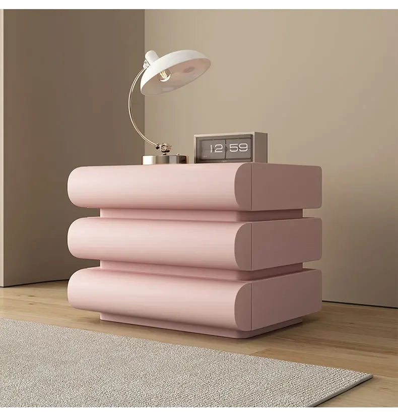 Modern Morocco Nightstand with Drawers and Storage