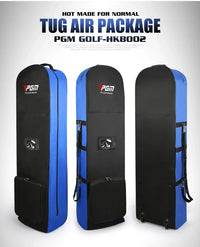 Nylon Single Layer Foldable Golf Aviation Bag with Pulley in Black