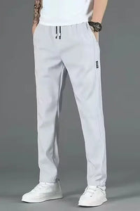 Summer  Breathable Ice Silk Casual Pants Large Size Straight Versatile Comfortable Thin Quick-drying Men's Drawstring Sweatpants - Buy online at  Vibe In Cart.