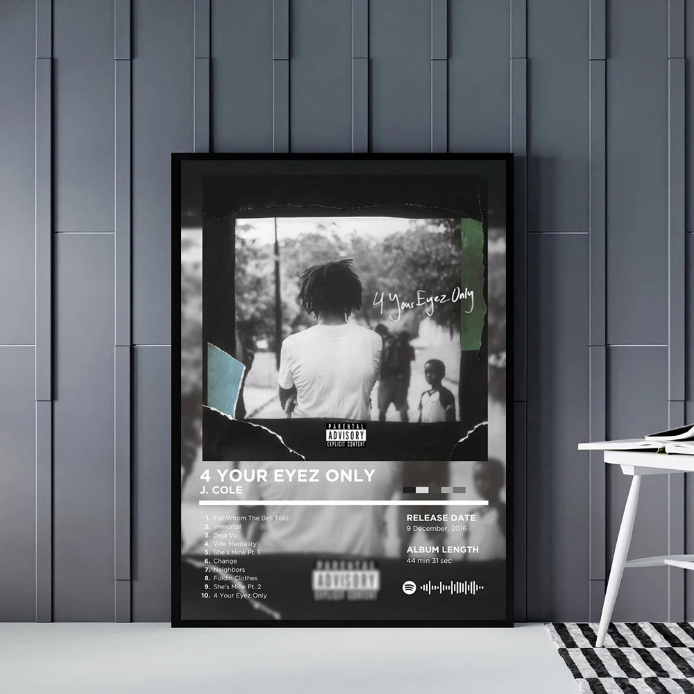 Rapper Album Cover Retro Poster Music Canvas Wall Art Print Mural Home Decor Music Lover Gift - Buy online at  Vibe In Cart.