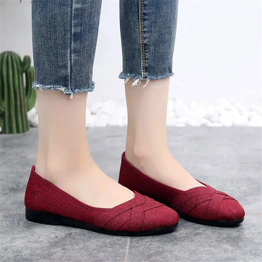 women fashion light weight plus size mesh breathable spring slip on flat loafers lady casual comfort office work shoes b607 - Buy online at  Vibe In Cart.