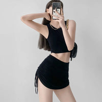 Xpqbb Women Summer Mini Skirts Drawstring Sexy High Waist Wrapped Hip Skirt Female Wild Solid Folds Slim Elastic Shorts Skirts - Buy online at  Vibe In Cart.
