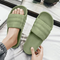 Soft Home Slippers Couple Summer Indoor Skid Proof Bathroom Slippers Sandals Hotel Solid Color Men Women Flip Flops Flat Shoes - Buy online at  Vibe In Cart.