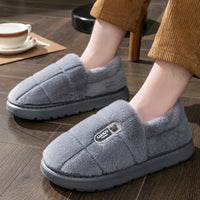 Men's slippers Winter Solid Color Wrap Heels Plush Slippers Non-slip Warm Women Men Home Casual Cotton Shoes Big Size 50 51 - Buy online at  Vibe In Cart.