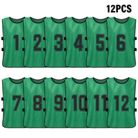 Numbered Soccer Pinnies for Adults and Youth, 6 or 2 Pack