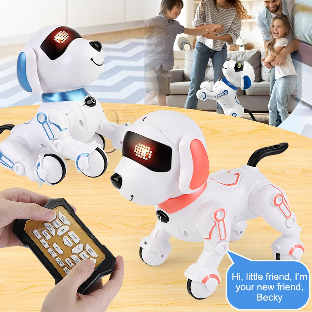 Interactive Remote Control Robot Dog with Programmable Stunts and Touch Features