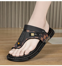 Men's high-quality beach shoes summer outdoor casual flip-flops sandals soft-sole non-slip comfort fashion dual-purpose slippers - Buy online at  Vibe In Cart.