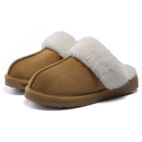 Women's Warm Plush Fuzzy Indoor Slippers with Faux Fur