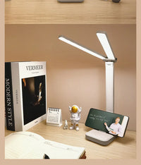 LED Desk Lamp 3 Levels Dimmable Touch Night Light USB Rechargeable Eye Protection Foldable Table Lamp For Bedroom Bedside Desk - Buy online at  Vibe In Cart.