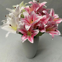 Simulated Bouquet Lily Lilies Home Outdoor Pastoral Display Decorative Fake Flowers Wedding Arch Flower Arrangement Silk Flower - Buy online at  Vibe In Cart.