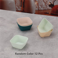 12pcs/Set Silicone Cake Mold Round Shaped Muffin Cupcake Baking Molds Kitchen Cooking Bakeware Maker DIY Cake Decorating Tools - Buy online at  Vibe In Cart.