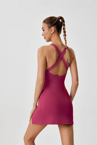 LEOSOXS Cross-Border New Quick-Dry Sexy Slit Sports Dress for Women, Backless Yoga Outfit, Outdoor Running Fitness Tennis Dress - Buy online at  Vibe In Cart.