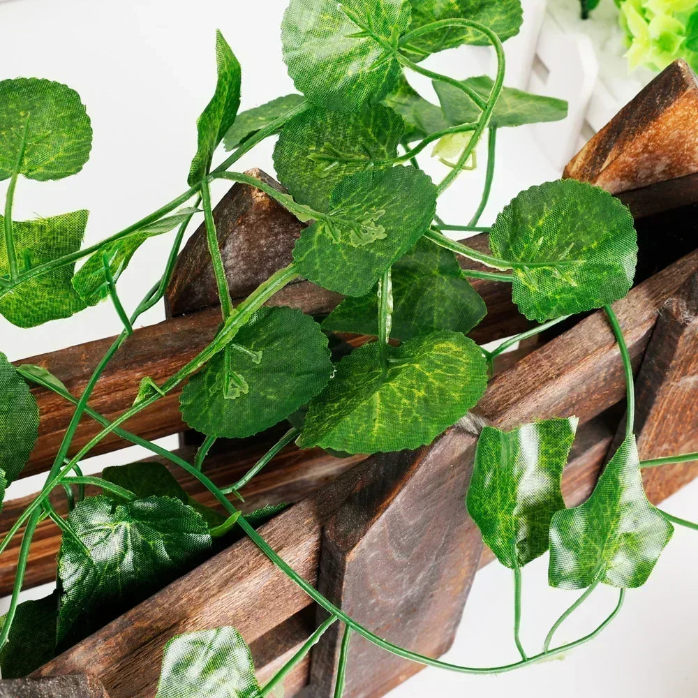 Artificial Green Leaves Ivy Vine Garland Creeper Rattan Fake Leaf Plants Hanging Garlands for Garden Wedding Party Home Decor - Buy online at  Vibe In Cart.