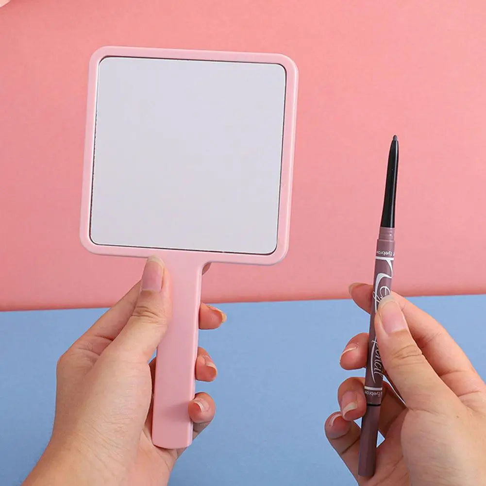 Handheld Makeup Mirror Square Makeup Vanity Mirror With Handle Hand Mirror SPA Salon Compact Mirrors - Buy online at  Vibe In Cart.