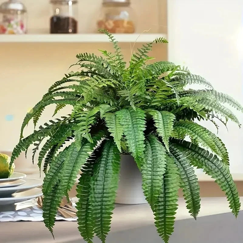 Realistic Boston Ferns 57cm/67cm Artificial Boston Fern Plants 38 Leaves UV Resistant Fake Ferns Greenery for Door Porch Decors - Buy online at  Vibe In Cart.