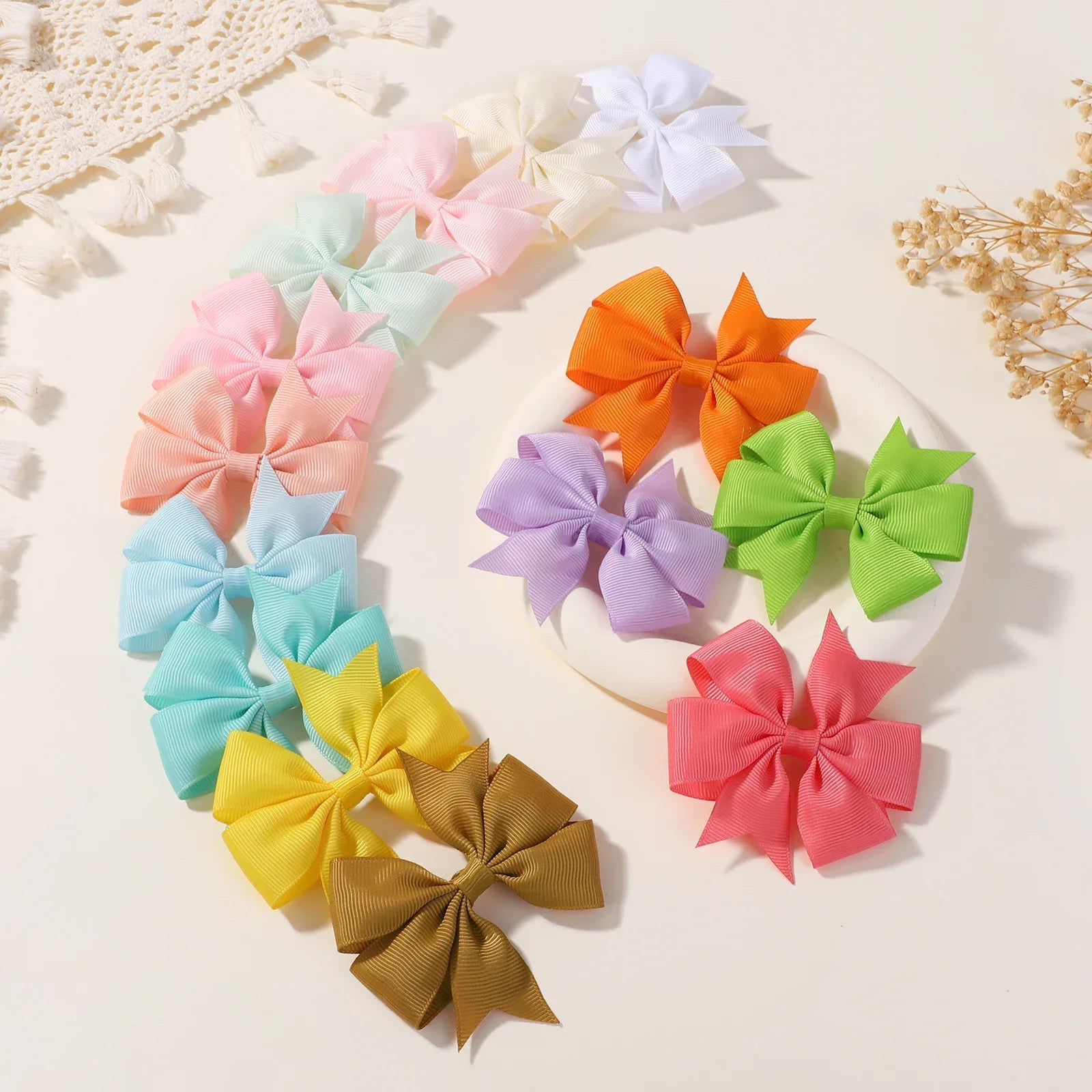 20/40Pcs Sweet Random Candy Color Bow Hair Clip Set for Baby Girls Cute Ribbon Hairpin Kids Headwear Kids Hair Accessories Gifts - Buy online at  Vibe In Cart.