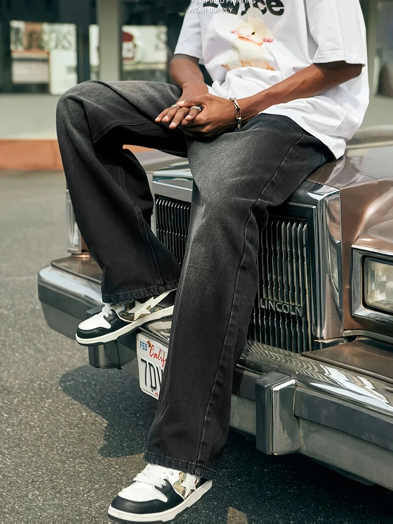 Men'S Skinny Fit Wide Leg Jeans, Men'S Stylish Comfy Denim Pants, Versatile For Four Seasons - Buy online at  Vibe In Cart.