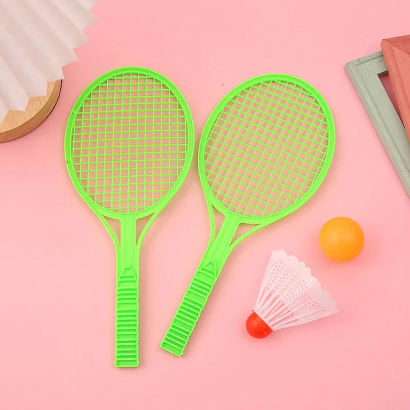 Children Mini Badminton Tennis Racket with Two Balls Plastic Parent-child Physical Exercise Baby Ball Games Summer Gifts TMZ - Buy online at  Vibe In Cart.