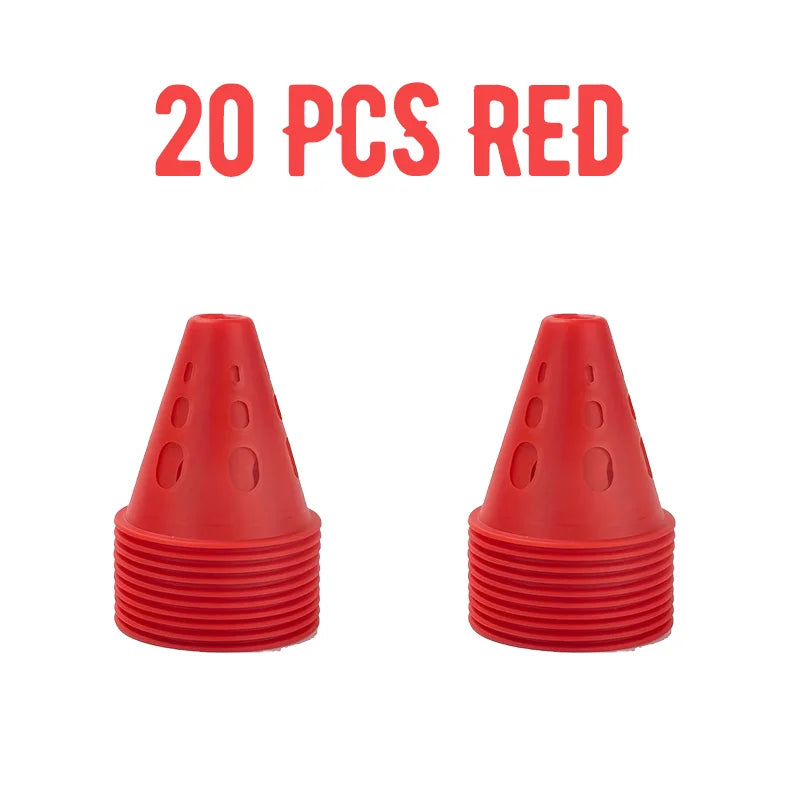 Colorful Windproof PVC Marker Cones for Soccer Training, 20/40/60 Pack