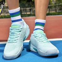 Men Women's Large Sizes Breathable Tennis Shoes Blue and Gray Gym Walking Badminton Sneakers - Buy online at  Vibe In Cart.