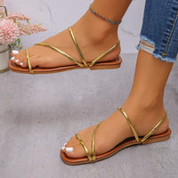 Summer Elegant Round Toe Sexy Flat Casual Sandals, Fashionable and Best Sellingnew Comfortable Plus Size Women's Shoes - Buy online at  Vibe In Cart.